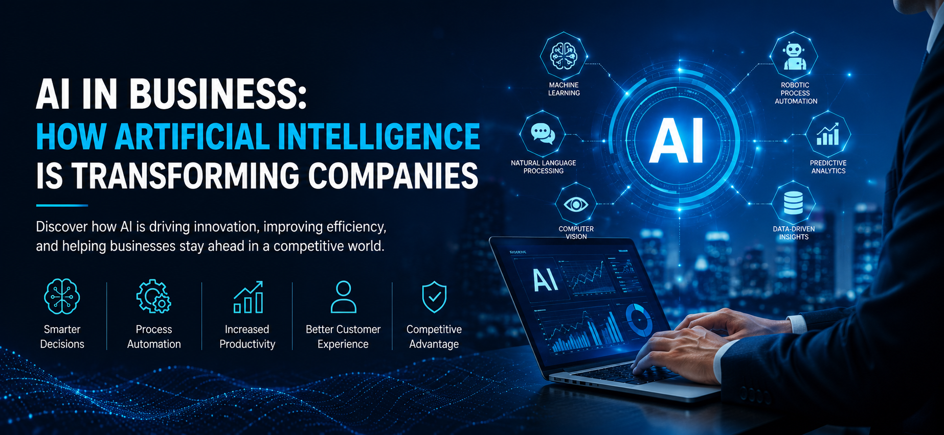 <p>AI in Business: How Artificial Intelligence is Transforming Companies</p>